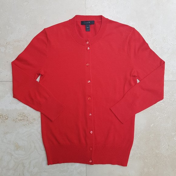 J.CREW Red Jackie Cardigan Sweater (NWOT) - Picture 2 of 10